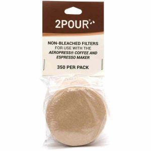 Filtros de café não branqueados 2POUR® para AeroPress 350 un. - Aroma puro em cada chávena. Compatíveis com AeroPress. Compre já!
