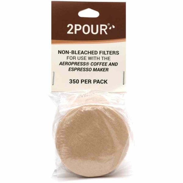 Filtros de café não branqueados 2POUR® para AeroPress 350 un. - Aroma puro em cada chávena. Compatíveis com AeroPress. Compre já!