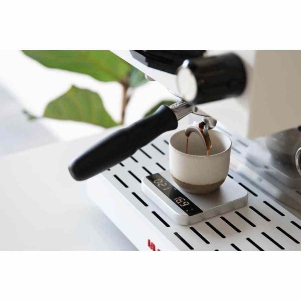 Foto da Balança Café Acaia Lunar 2021, equipamento premium para precisão na pesagem de grãos de café, à venda online.