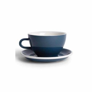 Copo Latte Grande Acme 280 ml + Pires 15 cm: Conjunto elegante para desfrutar de deliciosas bebidas. Ideal para cafés especiais. Adquira já!