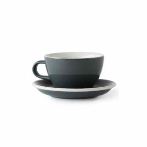 Copo Latte Grande Acme 280 ml + Pires 15 cm - Conjunto elegante para desfrutar do seu café com estilo. Compre agora e impressione!