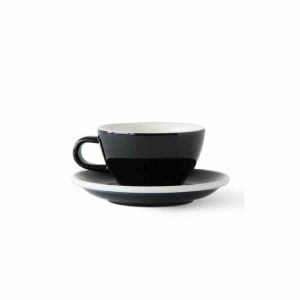 Copo Médio Cappuccino Acme 190 ml + Pires 14 cm - Conjunto de Alta Qualidade para Desfrutar a Sua Bebida Favorita em Casa