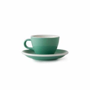 Copie de cerâmica para Cappuccino Acme de 150 ml com pires de 14 cm, ideal para desfrutar o seu café preferido em grande estilo.