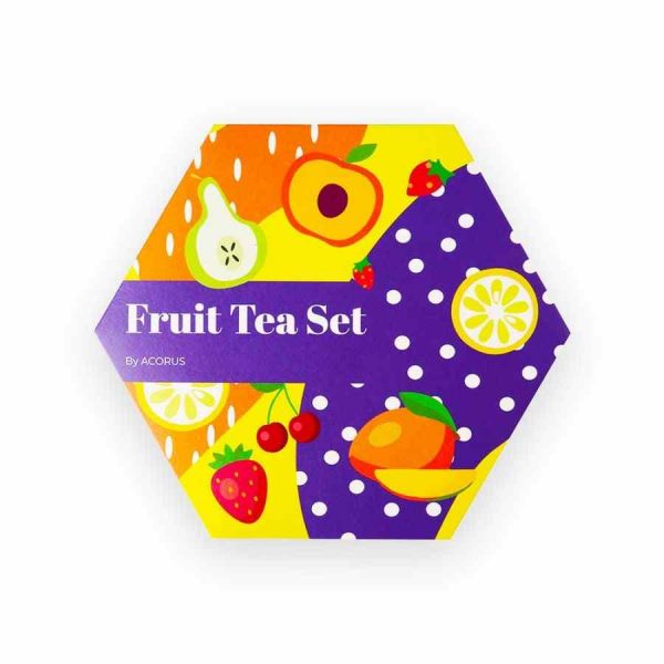 Delicioso conjunto de chá de frutas Acorus com 60 saquinhos de chá. Desfrute de aromas frutados em cada xícara. Perfeito para momentos relaxantes!