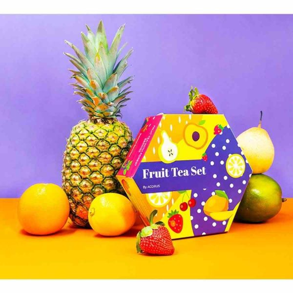 Chá de frutas Acorus: conjunto premium com 60 saquinhos de chá | Compre online e desfrute de uma infusão deliciosa e revigorante. Ideal para momentos de relaxamento.