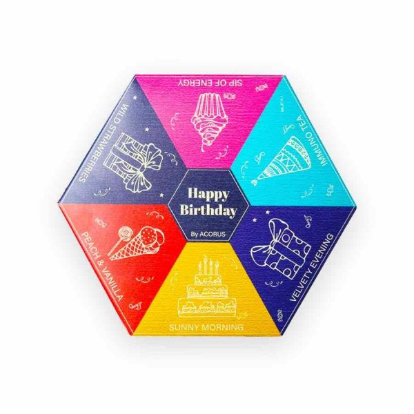 Chá de aniversário premium: Conjunto Acorus, 60 saquetas - Comemore com estilo com este requintado chá de aniversário. Entrega grátis!