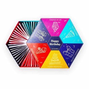 Conjunto de chá de aniversário Acorus com 60 saquetas de chá, excelente qualidade para celebrar. Compre online!