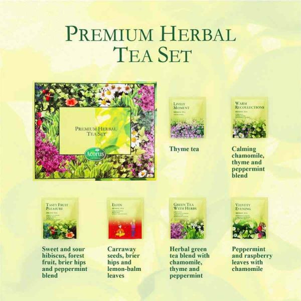 Chá de ervas Acorus Premium: 60 saquetas de chá para momentos de relaxamento. Aprecie a qualidade desta infusão. Compre online!