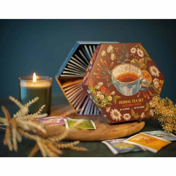 Conjunto de chá Acorus Tea Autumn Taste, 60 saquetas de chá - Delicie-se com a qualidade deste chá premium. Aproveite a estação com sabores únicos.