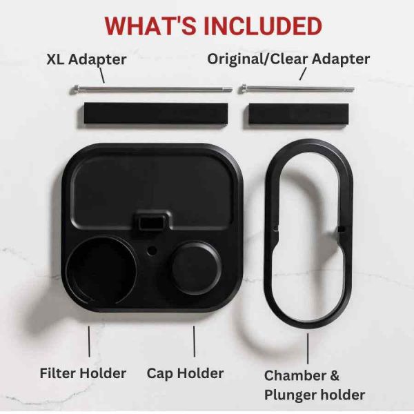 Suporte organizador AeroPress para armazenamento de café fresco - Prático e durável para sua cozinha de alta qualidade.