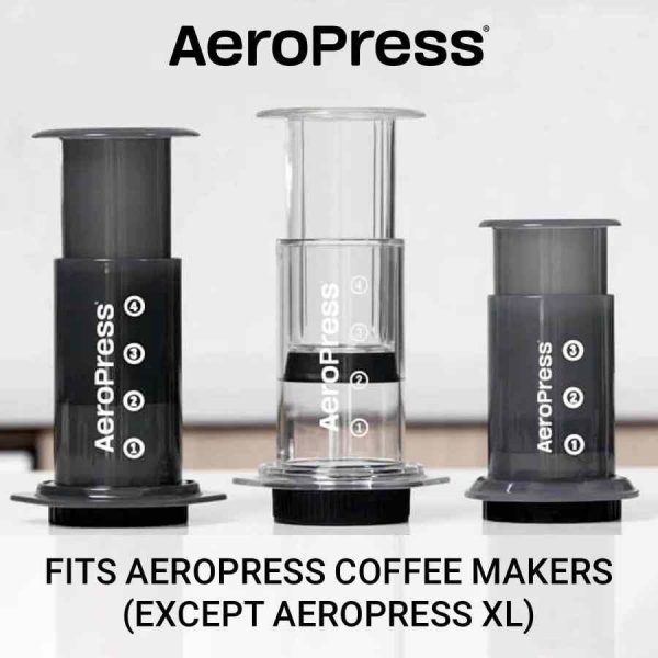 Microfiltros de papel naturais para AeroPress, 200 unidades - filtro de café sustentável e prático. Compatível com a AeroPress. Aproveite!
