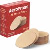 Microfiltros naturais AeroPress XL 200 unidades - Filtros premium para café fresco. Compatível com AeroPress XL. Ideal para preparação de café artesanal.