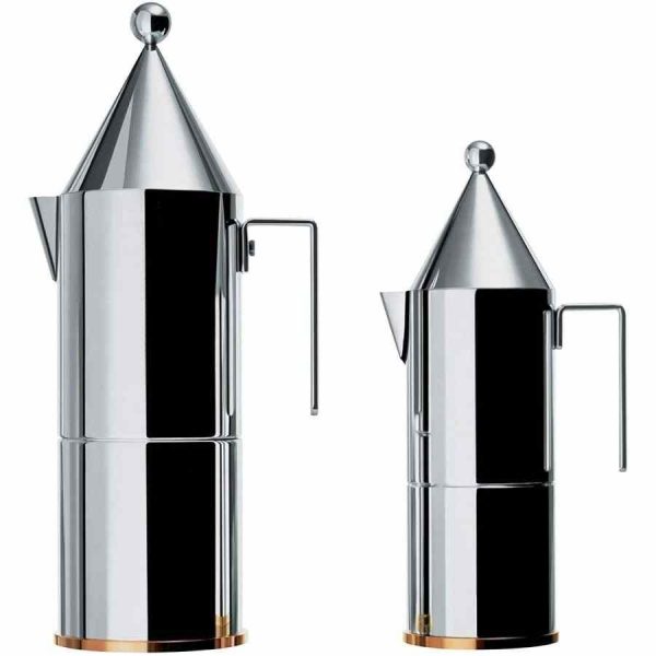 Máquina de café expresso com fogão Alessi 90002 La Conica, 6 xícaras - Cafeteira de design elegante para aromas intensos de café caseiro. Compre agora!