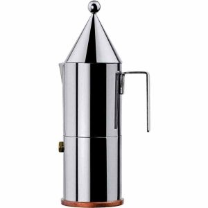 Máquina de café Alessi 90002 La Conica para 6 xícaras de alta qualidade - Café expresso saboroso em minutos! Ideal para casa ou escritório.