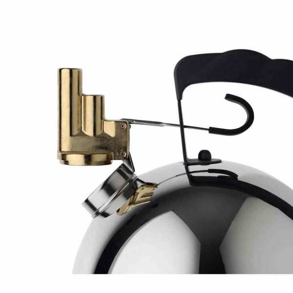 Chaleira Alessi 9091 FM em aço inoxidável, design elegante e funcional para a sua cozinha. Compre agora esta chaleira de alta qualidade!