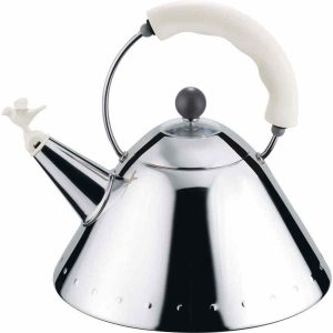 Chaleira Alessi 9093 com design moderno e assobiadeira - para chás perfeitos! Compre online agora.