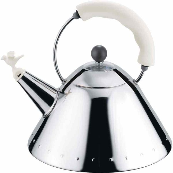Chaleira Alessi 9093 com design moderno e assobiadeira - para chás perfeitos! Compre online agora.