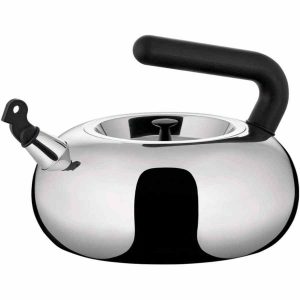 Chaleira Alessi AC100 Bulbul 2,5 l em aço inoxidável, design elegante para a sua cozinha. Ideal para chás e infusões. Compre já!
