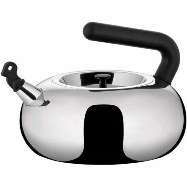 Chaleira Alessi AC100 Bulbul 2,5 l em aço inoxidável, design elegante para a sua cozinha. Ideal para chás e infusões. Compre já!