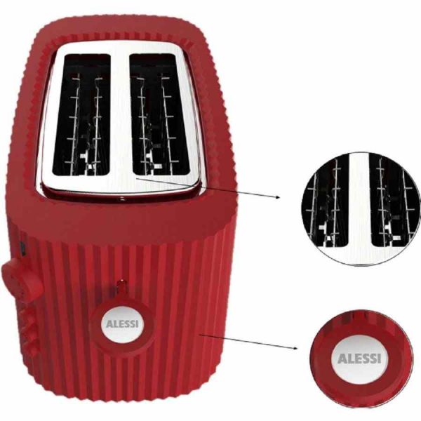 Torradeira Plissada Alessi MDL08 para torrar pão em estilo sofisticado. Desfrute de torradas perfeitas à sua maneira! Compre já.