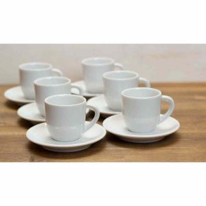 Xícara de café expresso duplo Ancap New York 100 ml - Conjunto c/ 6 unidades, porcelana premium para degustar o melhor café em casa.