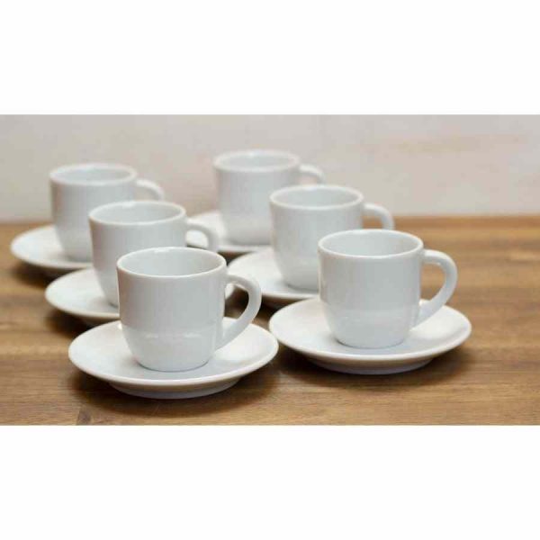 Xícara de café expresso duplo Ancap New York 100 ml - Conjunto c/ 6 unidades, porcelana premium para degustar o melhor café em casa.