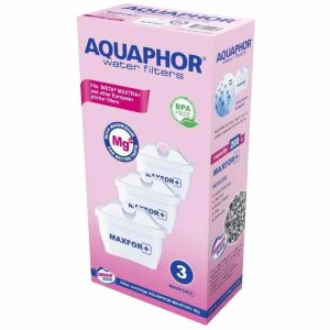Cartucho de filtro de água Aquaphor Maxfor + com magnésio - Conjunto de 3 unidades para purificação de água de qualidade superior. Compre online agora!