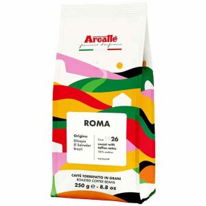 Grãos de café Arcaffè Gorgona - Delicioso café de alta qualidade para comprar online. Aprecie o sabor requintado em cada chávena!