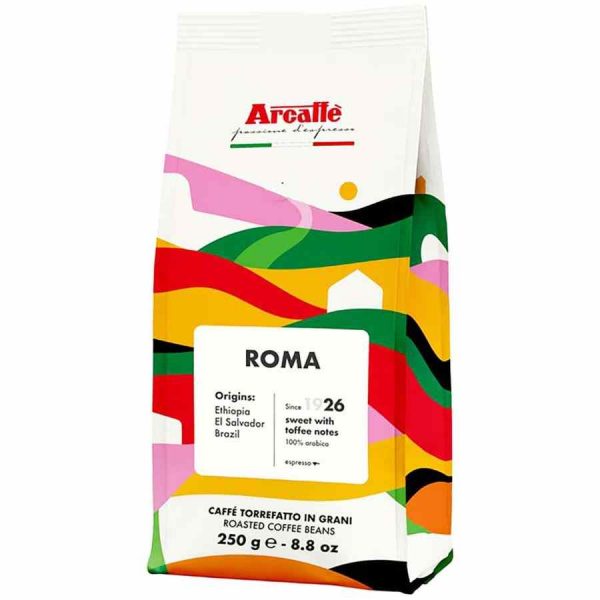 Grãos de café Arcaffè Gorgona - Delicioso café de alta qualidade para comprar online. Aprecie o sabor requintado em cada chávena!