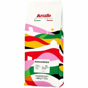 Grãos de café Arcaffè Mokacrema - Blend premium para um café requintado e cremoso. Compre online e saboreie o melhor da tradição italiana.