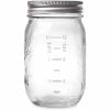 Frasco Ball Mason Jar Pint Regular Mouth 16 onças (473 ml) - Conjunto de 6 unidades para conservas caseiras e presentes personalizados.