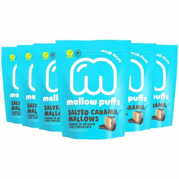 Barú Folhados de Malva: Delicioso chocolate amargo com caramelo salgado em embalagem de 6 unidades de 100g. Perfeito para os amantes de doces sofisticados!