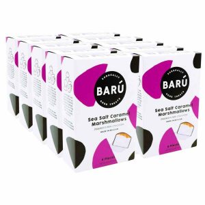 Marshmallows de Barú com Chocolate de Leite, Sal Marinho e Caramelo - Pack de 10, 120g cada. Delícia artesanal para saborear!