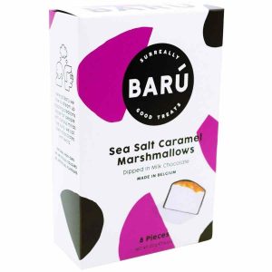 Deliciosos marshmallows de chocolate ao leite com toque de sal marinho e caramelo, 120 g - Presente Gourmet de Qualidade