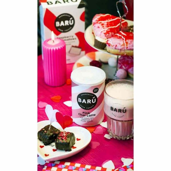 Pó de Barú Chai Latte Rosa 250g, Bebida Quente de Qualidade Premium para Desfrutar em Casa, Ideal para Momentos Aconchegantes e Relaxantes.