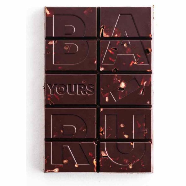 Tablete Barú Bonkers Chocolate Amargo 85 g, com pedacinhos de pretzel crocante - Delicie-se com este chocolate gourmet belga.