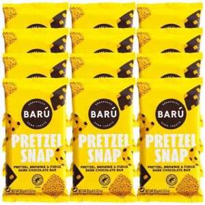 Tableta de Pretzel Snap com Chocolate Amargo Barú Bonkers 85 g: A combinação perfeita de crocante e chocolate intenso. Ideal para os amantes de chocolates amargos.