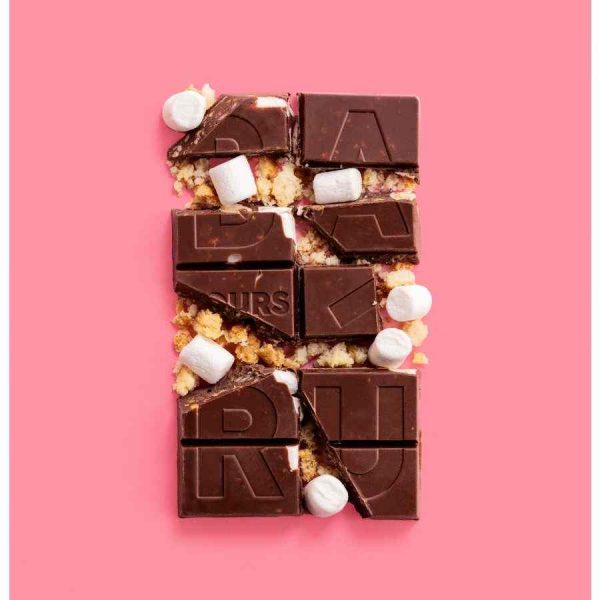 Chocolate de leite Barú Barra S'more Puff Bonkers 85 g - Delicioso e irresistível chocolate de leite com marshmallow e puff crocante. Ideal para apreciar.