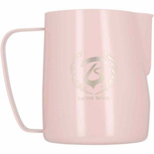 Jarro de leite Barista Space, Teflon rosa - Utensílio premium para espumar leite com facilidade. Compre online e eleve a sua arte do café!