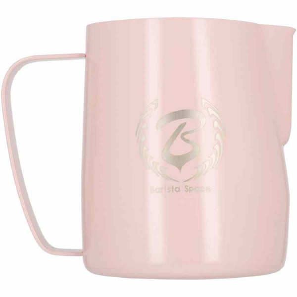 Jarro de leite Barista Space, Teflon rosa - Utensílio premium para espumar leite com facilidade. Compre online e eleve a sua arte do café!