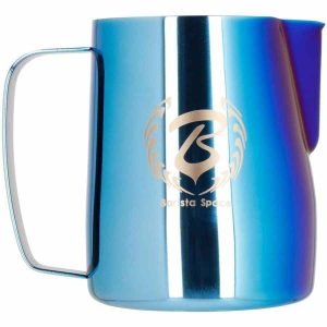 Jarra de leite Barista Space azul de alta qualidade para baristas experientes. Compre online e aprimore suas habilidades de preparo de café!
