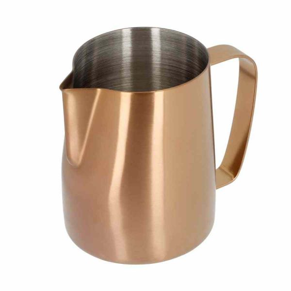 Jarra de leite Barista Space em cobre para espuma de leite perfeita, 600ml - Utensílio de barista de alta qualidade. Ideal para latte art.