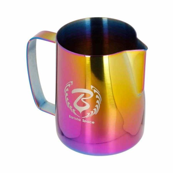 Jarra de leite Barista Space, arco-íris para latte art profissional. Adquira já a sua jarra de alta qualidade!