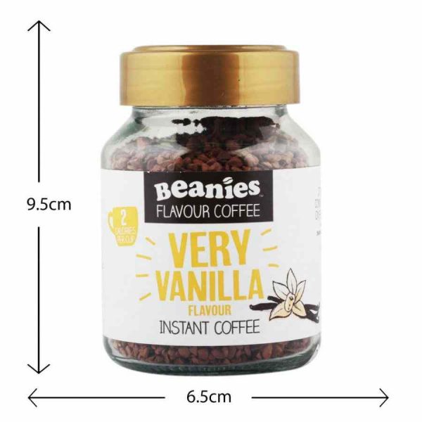 Gorros Café Instantâneo Sabor Muito Baunilha 50 g - Delicie-se com o aroma intenso e sabor exótico deste café instantâneo. Aproveite já!