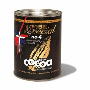 Chocolate quente dominicano em pó Becks Especial nº. 4, 250g, origem única - Delicie-se com o melhor sabor! Compre online agora.