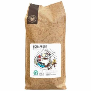 Café em grão Bergstrands Bön Appétit 1 kg, torrefação premium. Aprecie o aroma intenso e o sabor requintado deste café excepcional. Perfeito para os verdadeiros apreciadores de café.