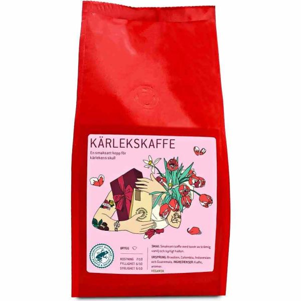 Desfrute do requinte aromático do Café com sabor de café Bergstrand's Love 250 g moído, o seu café de eleição para momentos especiais.