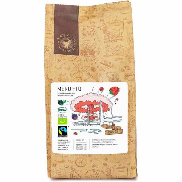 Café Premium Bergstrands Meru FTO 1 kg em grãos - Aroma intenso e sabor irresistível. Café de alta qualidade para os apreciadores exigentes.¡