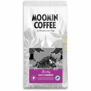 Café Bergstrands Moomin Stinky Salty Alcaçuz 250g Moído - Sabor Intenso e Sofisticado para os Amantes de Café exigentes. Compre online!