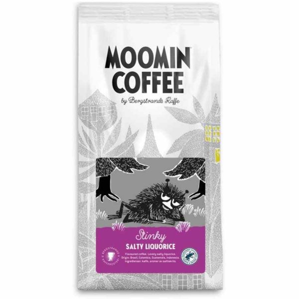 Café Bergstrands Moomin Stinky Salty Alcaçuz 250g Moído - Sabor Intenso e Sofisticado para os Amantes de Café exigentes. Compre online!